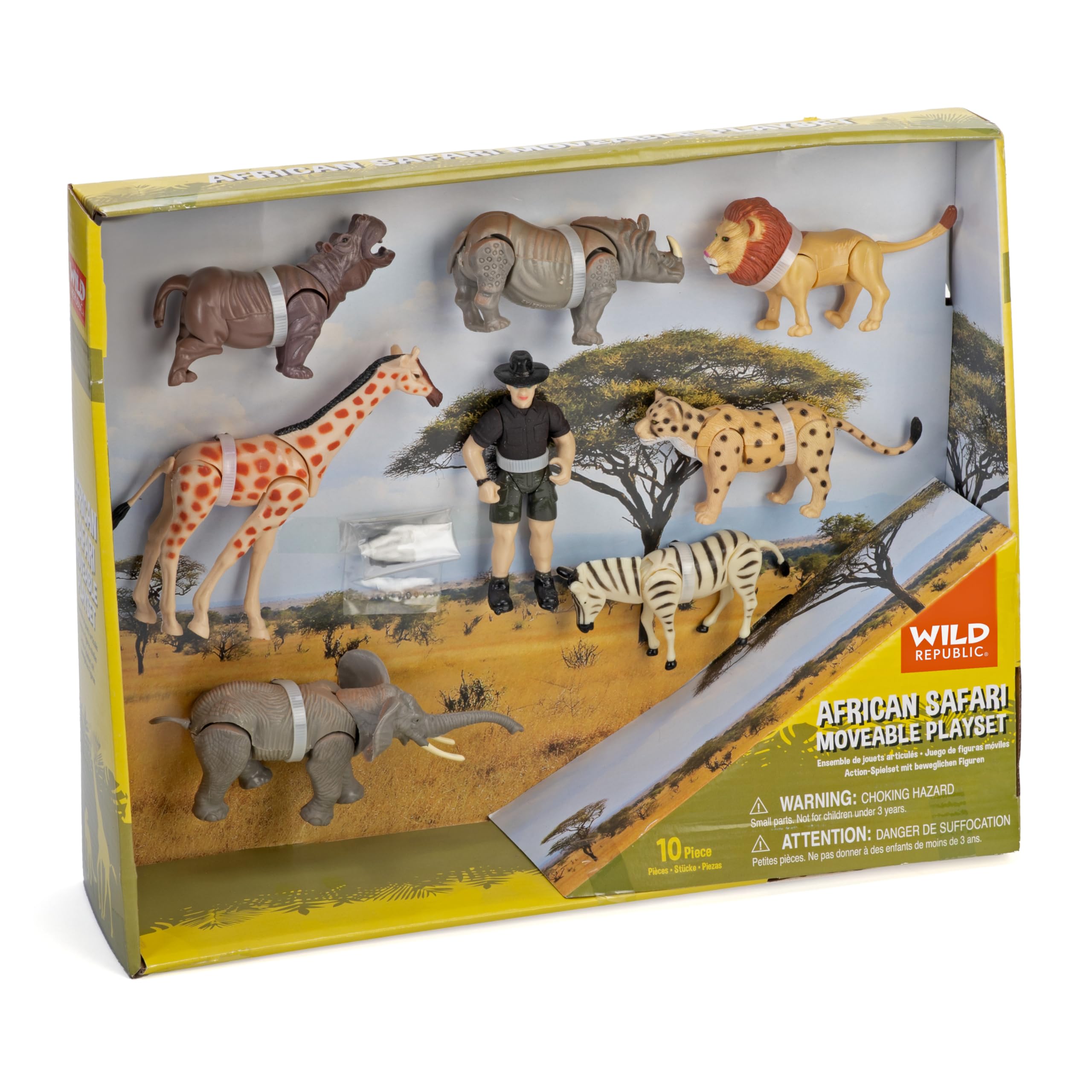 Amazon.com: Wild Republic Movable Action Playset Safari, Eight